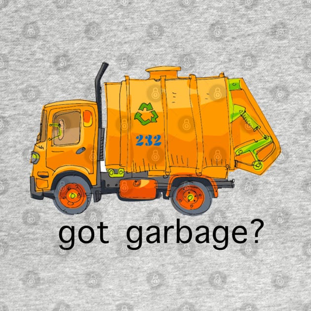 Garbage Truck by Happy Art Designs